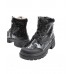 MAYORAL μποτακι biker παιδικο 15-46568-054 μαυρο γκλιτερ